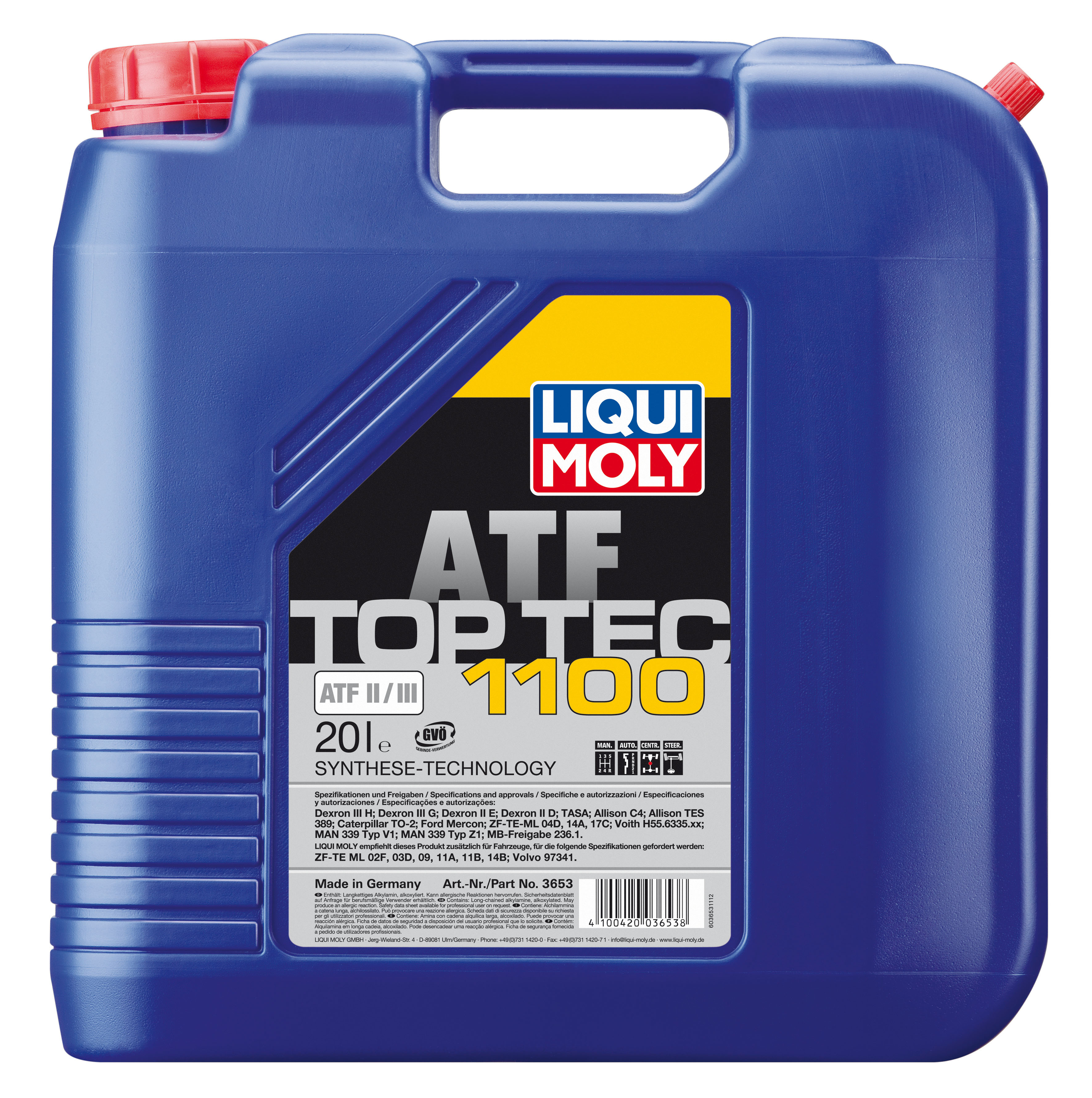 Купить Liqui moly 3653 Трансмиссионное масло для АКПП Top Tec ATF 1100