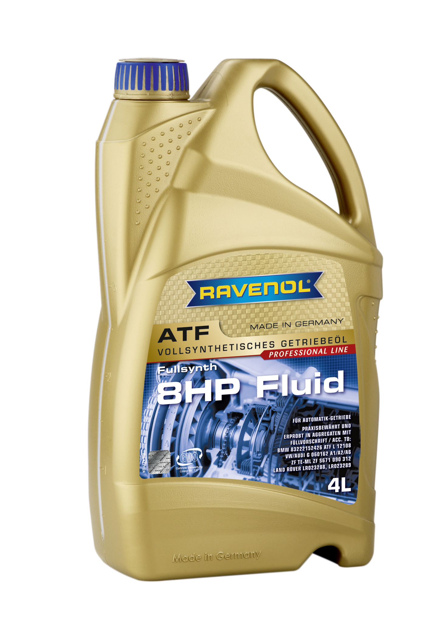 Купить Ravenol 4014835719590 Трансмиссионное масло  ATF 8 HP Fluid (4л) new