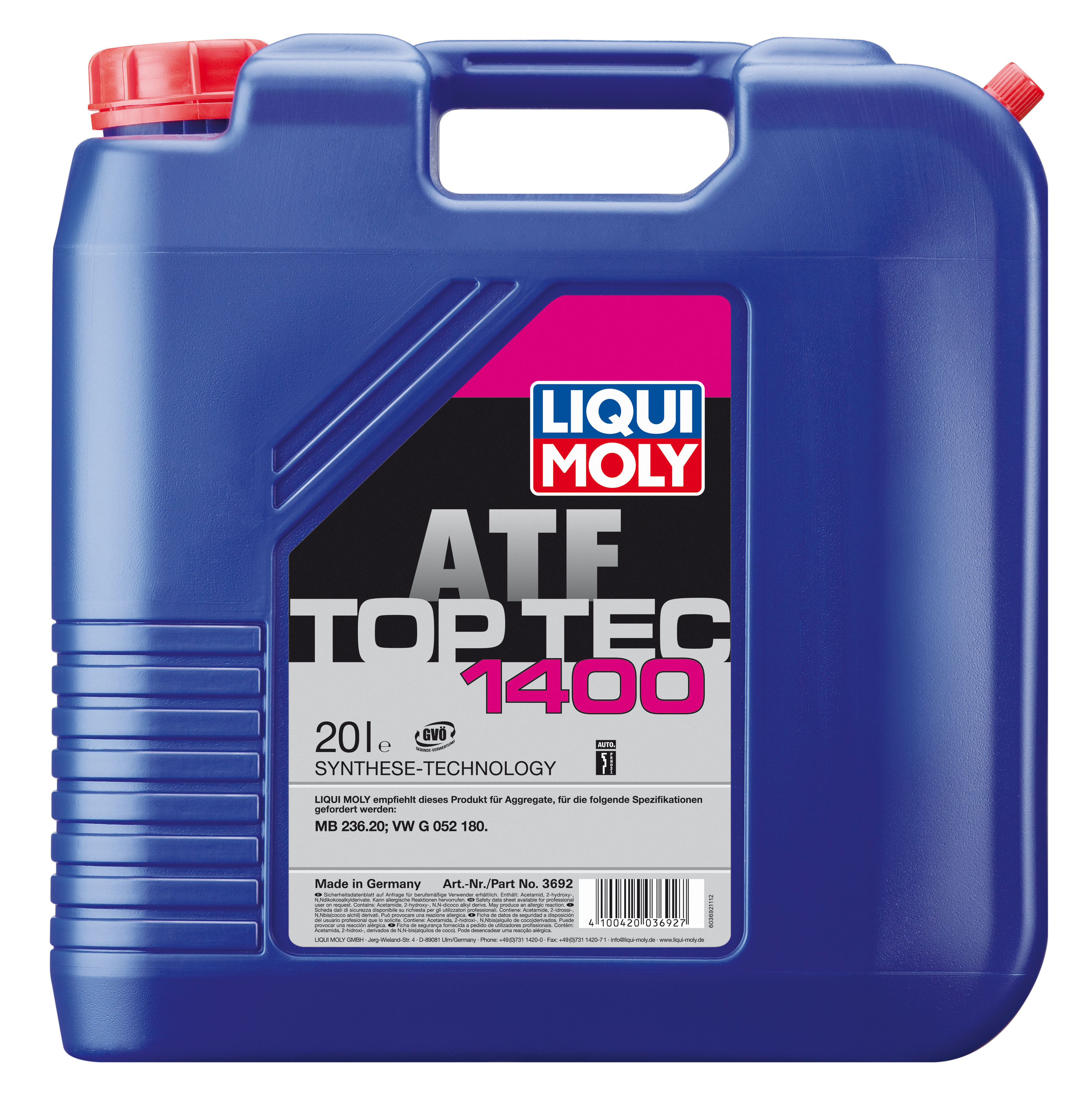 Купить Liqui moly 3692 Трансмиссионное масло для АКПП Top Tec ATF 1400