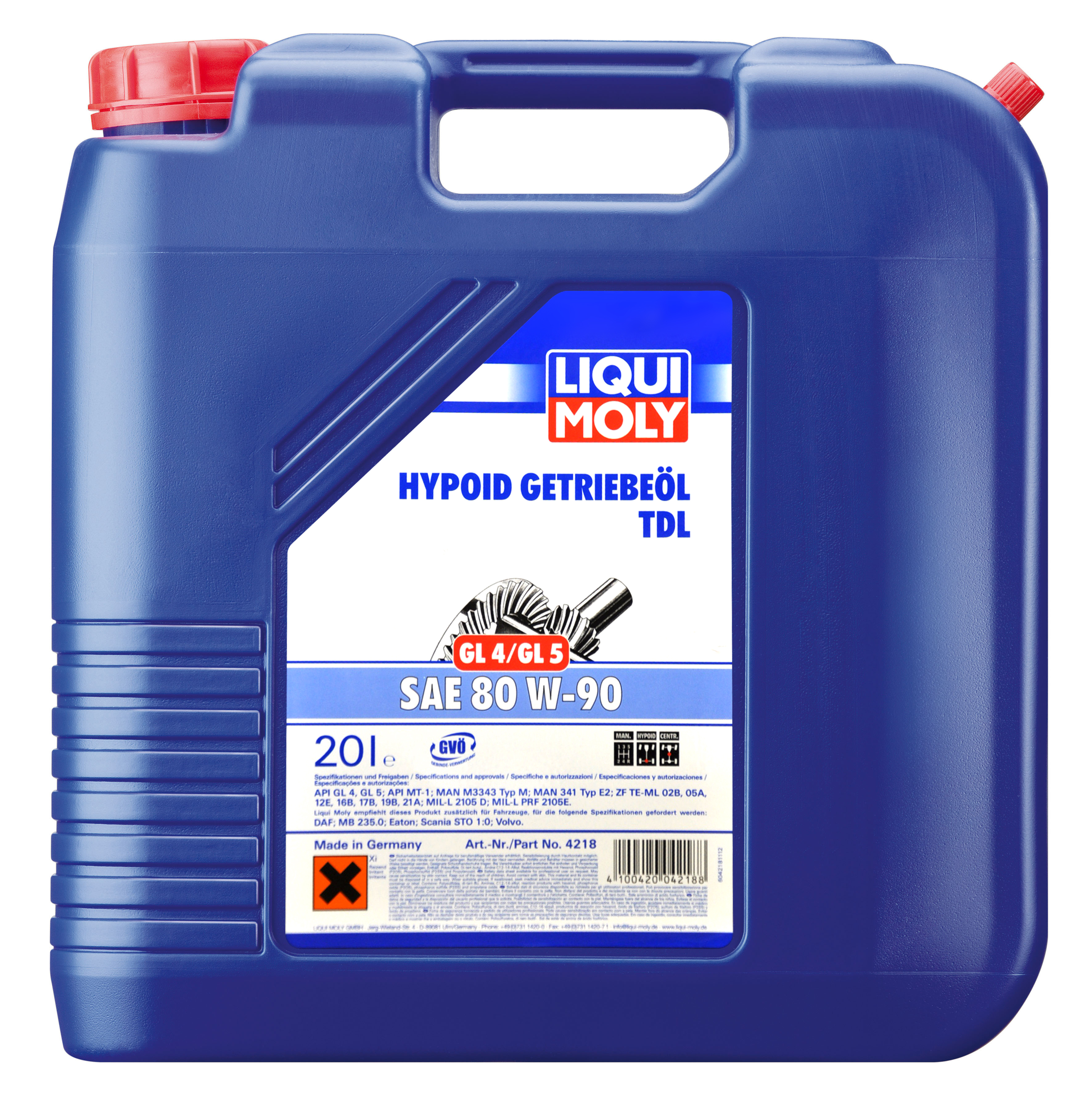 Купить Liqui moly 4218 Трансмиссионное масло Hypoid-Getriebeoil TDL SAE 80W-90