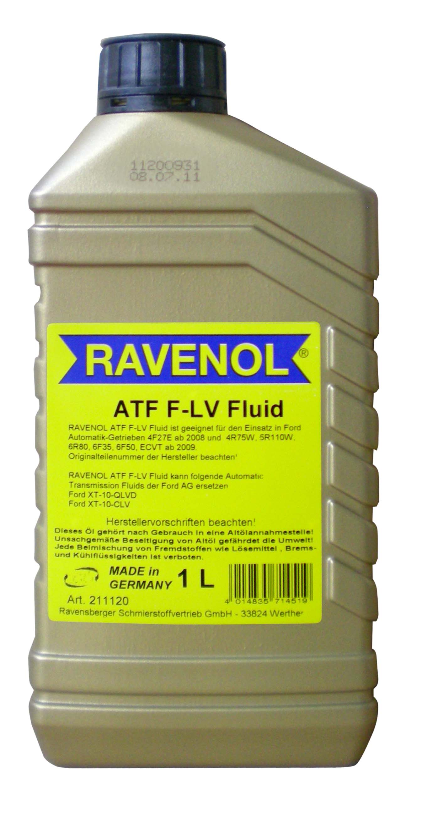 Купить Ravenol 4014835714519 Трансмиссионное масло  ATF F-LV Fluid ( 1л)