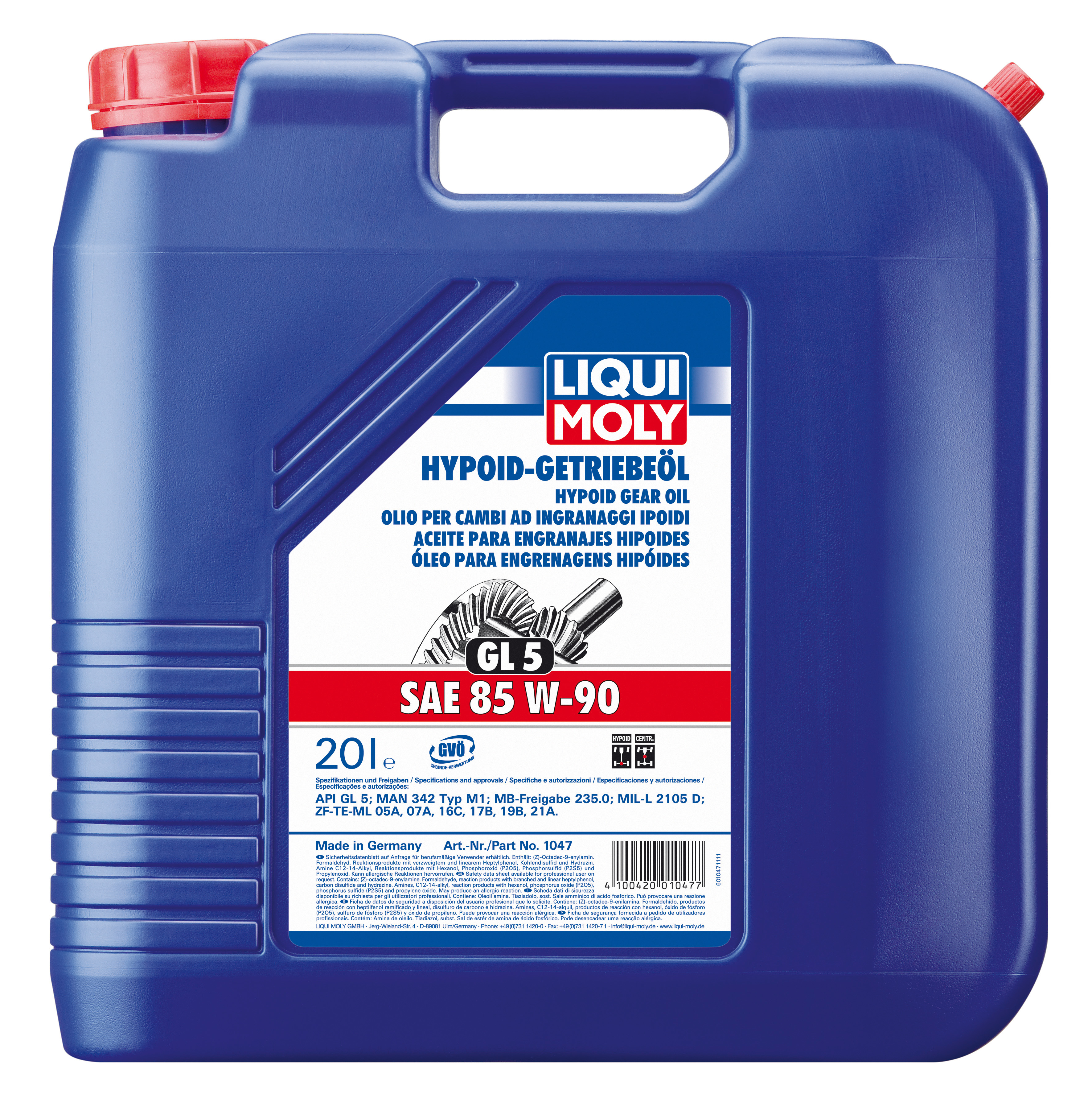Купить Liqui moly 1047 Трансмиссионное масло Hypoid-Getriebeoil SAE 85W-90