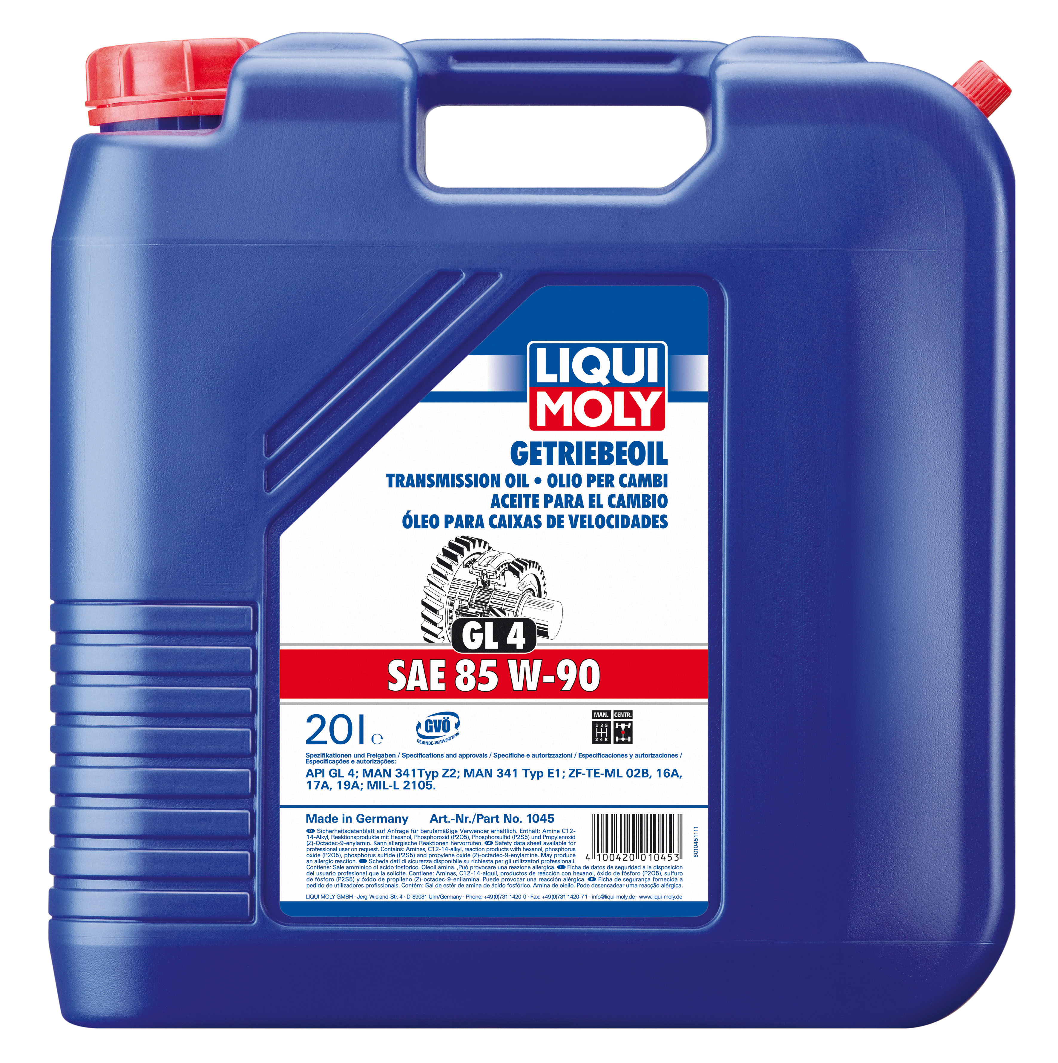 Купить Liqui moly 1045 Трансмиссионное масло Getriebeoil SAE 85W-90
