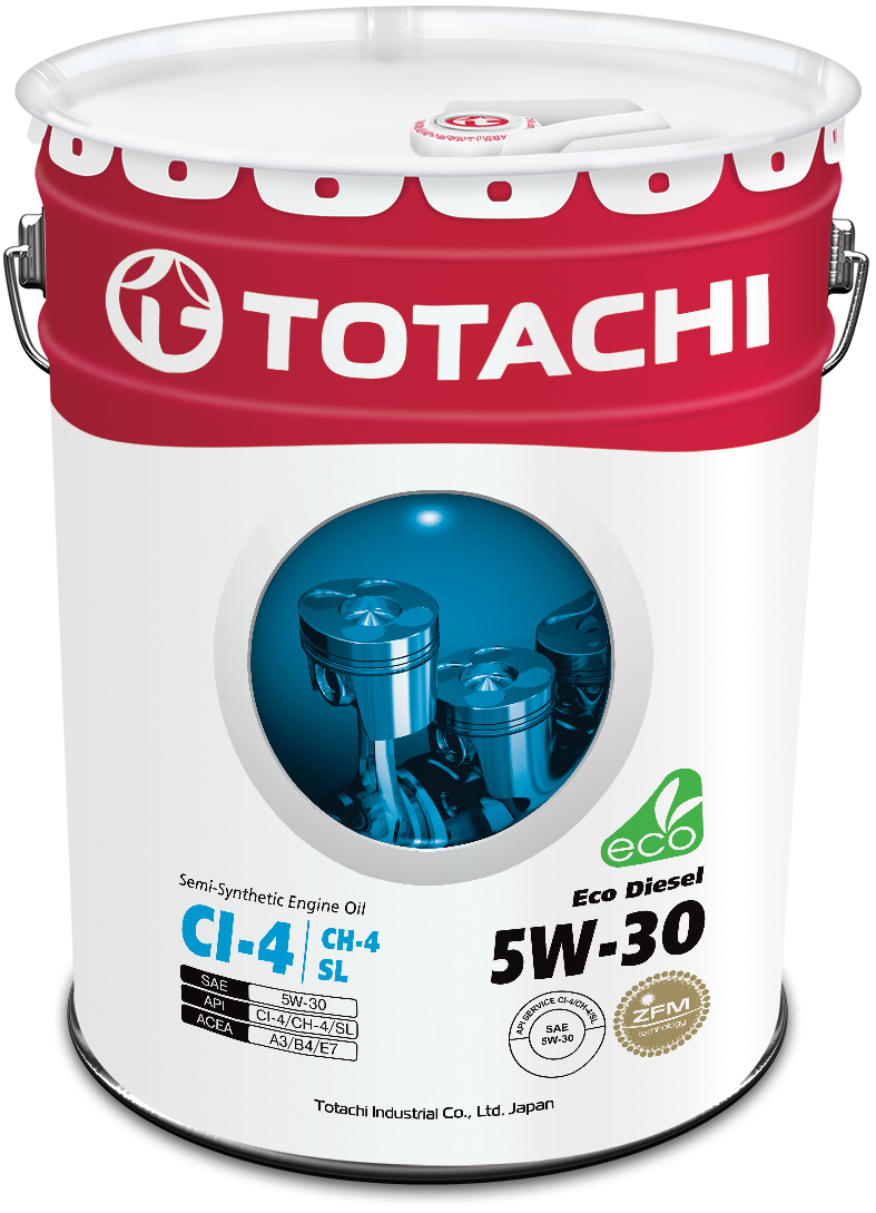 Купить Totachi 4562374690493 Eco Diesel Semi-Synthetic CI-4/CH-4/SL 5W-30, 20л